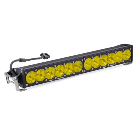20 Inch LED Light Bar Single Amber Straight Wide Driving Combo Pattern OnX6 Baja Designs - Click Image to Close