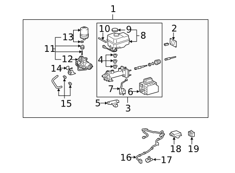 FJ Cruiser Master Cylinder 2007-2008 W/LOCKING DIFFERENTIAL, AUTO TRANS