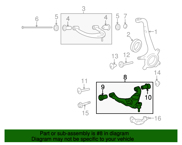 Lower Control Arm - RIGHT 2010-14 FJ Cruiser