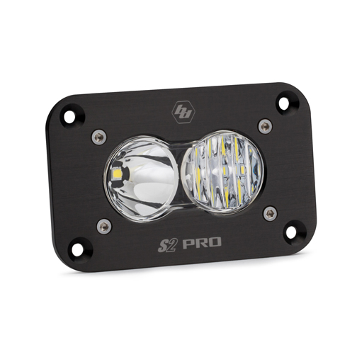 LED Work Light Flush Mount Clear Lens Driving Combo Pattern S2 Pro Baja Designs - Click Image to Close