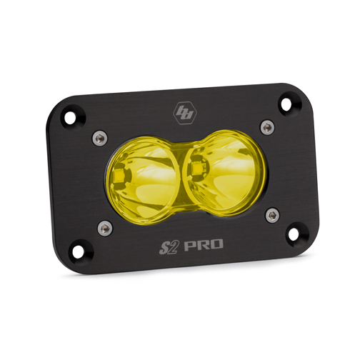 LED Work Light Flush Mount Amber Lens Spot Pattern S2 Pro Baja Designs - Click Image to Close