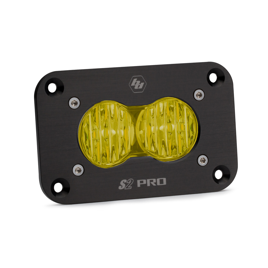 LED Wide Cornering Amber Flush Mount S2 Pro Baja Designs - Click Image to Close