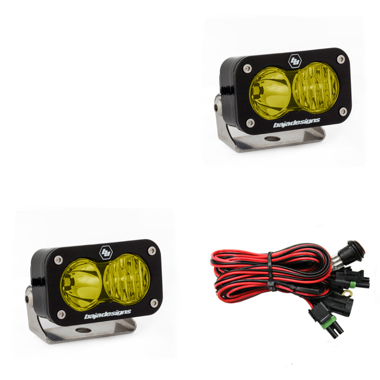 Wide Cornering LED Amber S2 Pro Pair Baja Designs - Click Image to Close