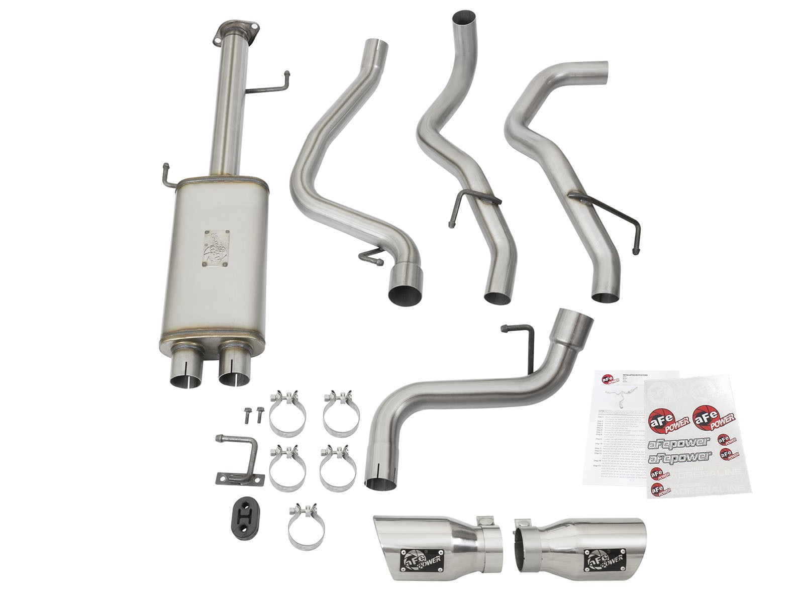 aFe POWER 49-46029-P MACH Force-Xp 3" to 2-1/2" Stainless Steel Cat-Back Exhaust System Polished Tip - Click Image to Close