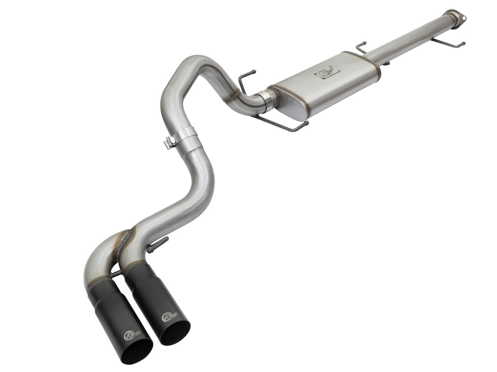 aFe POWER Rebel Series 3" Stainless Steel Cat-Back Exhaust System BLACK TIP