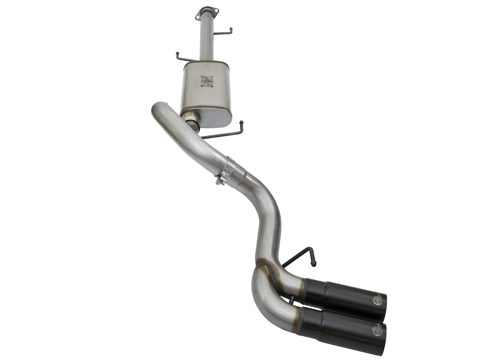 aFe POWER Rebel Series 3" Stainless Steel Cat-Back Exhaust System BLACK TIP