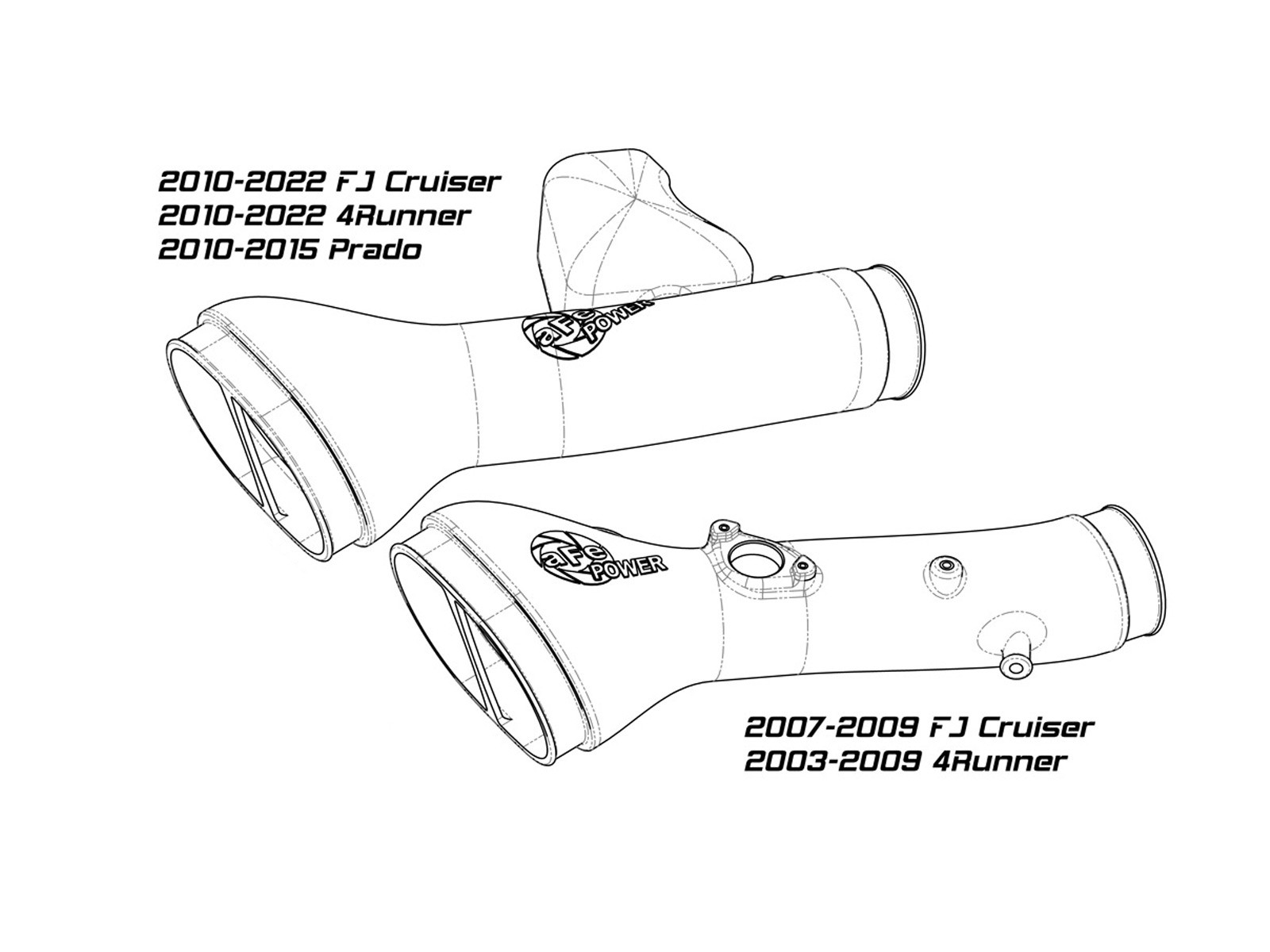 aFe Power Momentum GT Cold Air Intake System w/ Pro DRY S Filter 07-14 FJ Cruiser - Click Image to Close