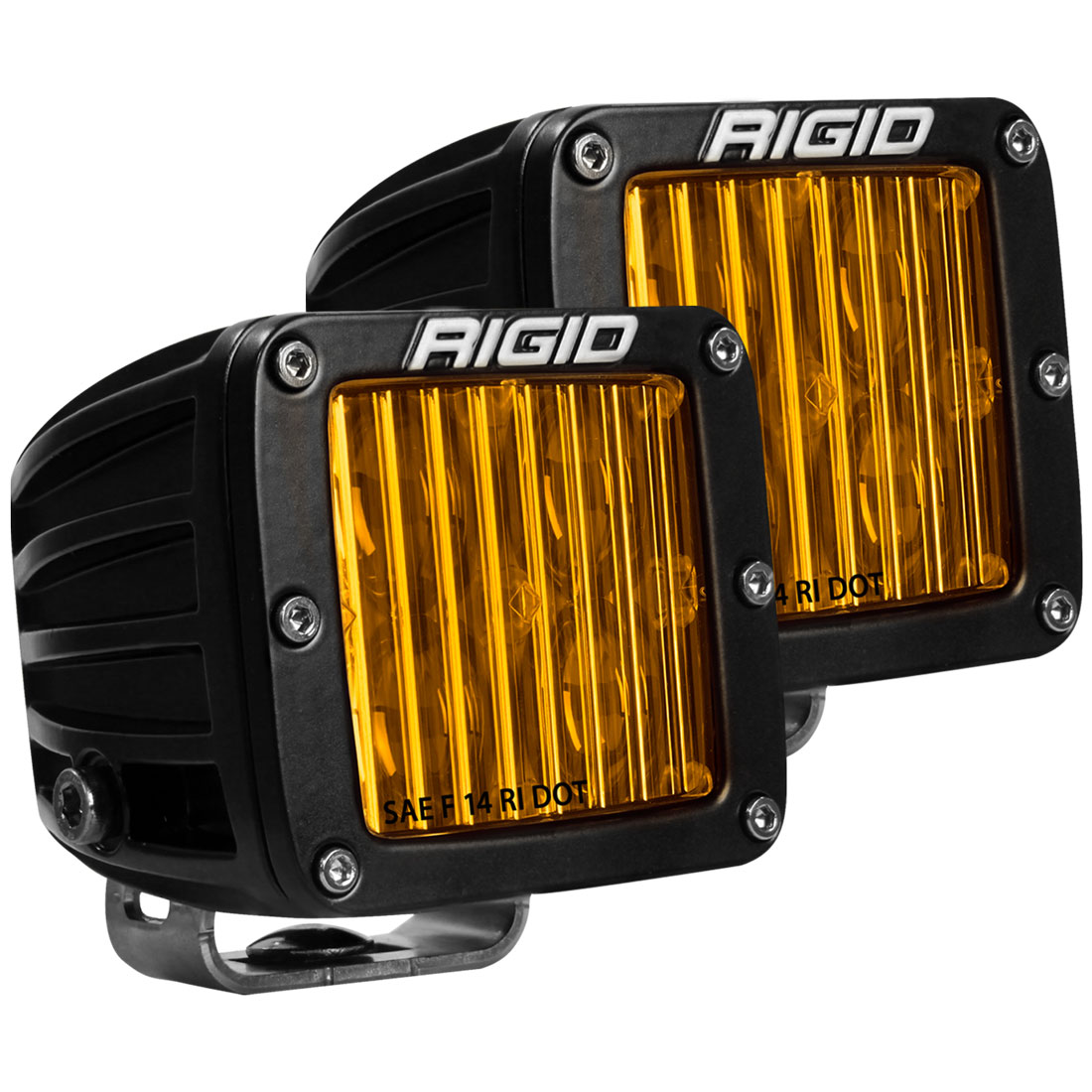 Rigid Industries SAE J583 Compliant Selective Yellow Fog Light Pair D-Series Pro Street Legal Surface Mount Rigid Industries SAE J583 Compliant Selective Yellow Fog Light Pair D-Series Pro Street Legal Surface Mount