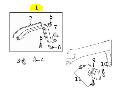 FJ Cruiser Fender Flare - FRONT PASSENGER