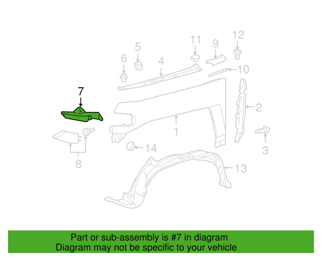 Fender Extension - RIGHT SIDE (53813-35090)