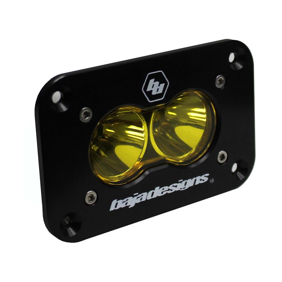 LED Work Light Amber Lens Spot Pattern Flush Mount Each S2 Sport Baja Designs - Click Image to Close