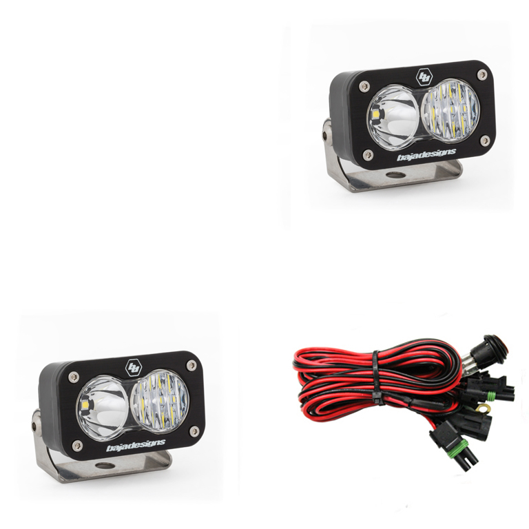 LED Work Light Clear Lens Driving Combo Pattern Pair S2 Sport Baja Designs - Click Image to Close