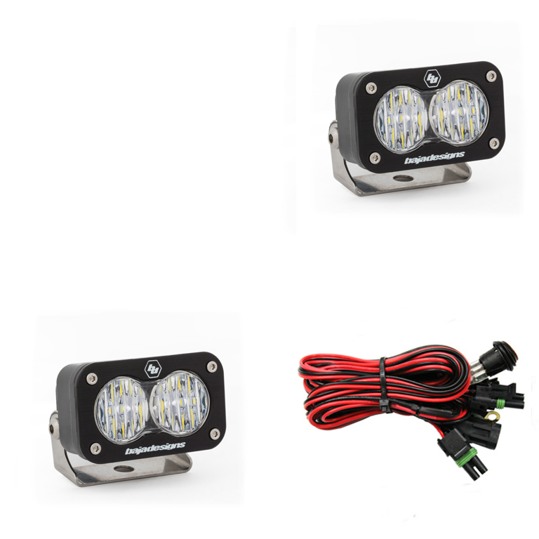 LED Work Light Clear Lens Wide Cornering Pattern Pair S2 Sport Baja Designs - Click Image to Close