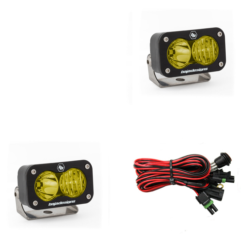 LED Work Light Amber Lens Driving Combo Pattern Pair S2 Sport Baja Designs - Click Image to Close