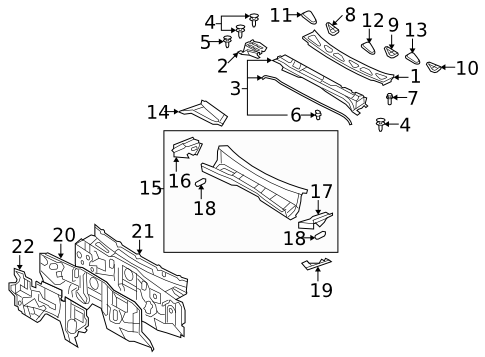 MIDDLE COWL SCREEN TOYOTA FJ CRUISER - Click Image to Close