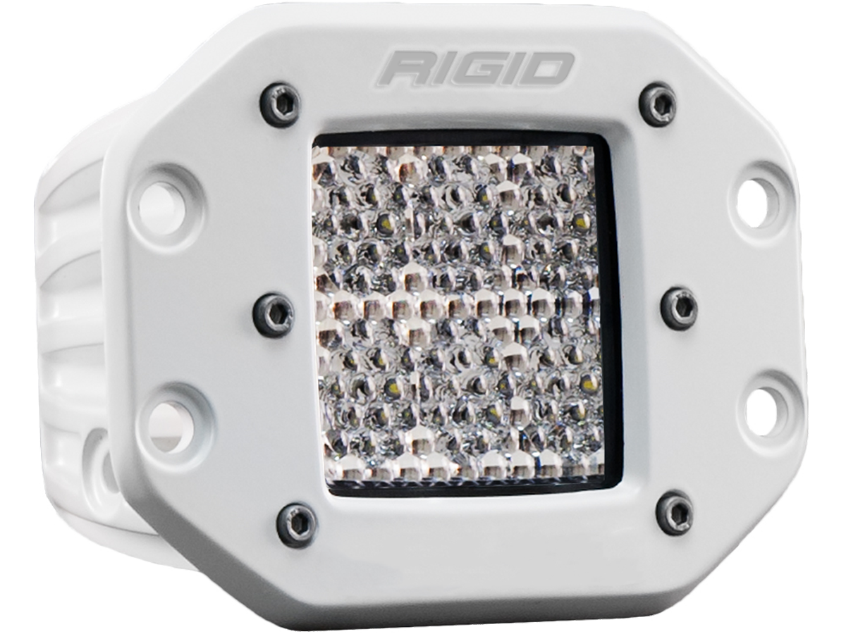 Rigid Industries Hybrid Diffused Flush Mount White Housing D-Series Pro - Click Image to Close