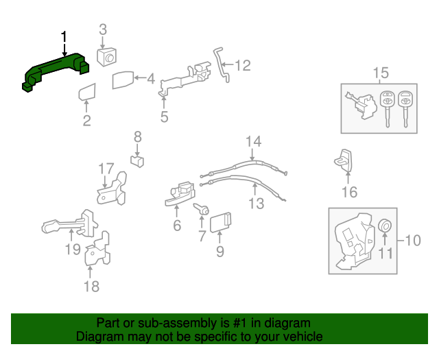 Handle, Outside - Toyota