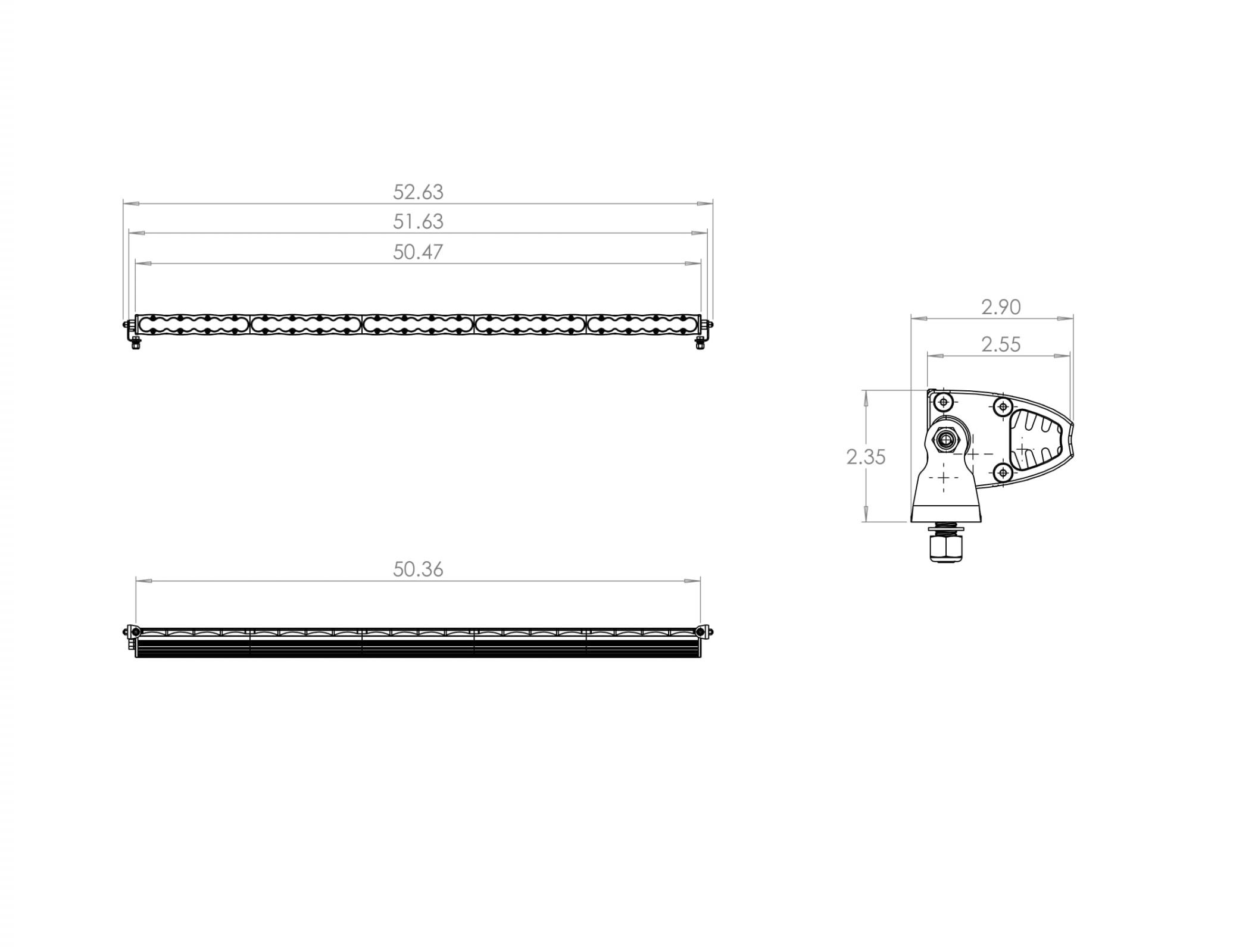 50 Inch LED Light Bar Amber Driving Combo Pattern S8 Series Baja Designs