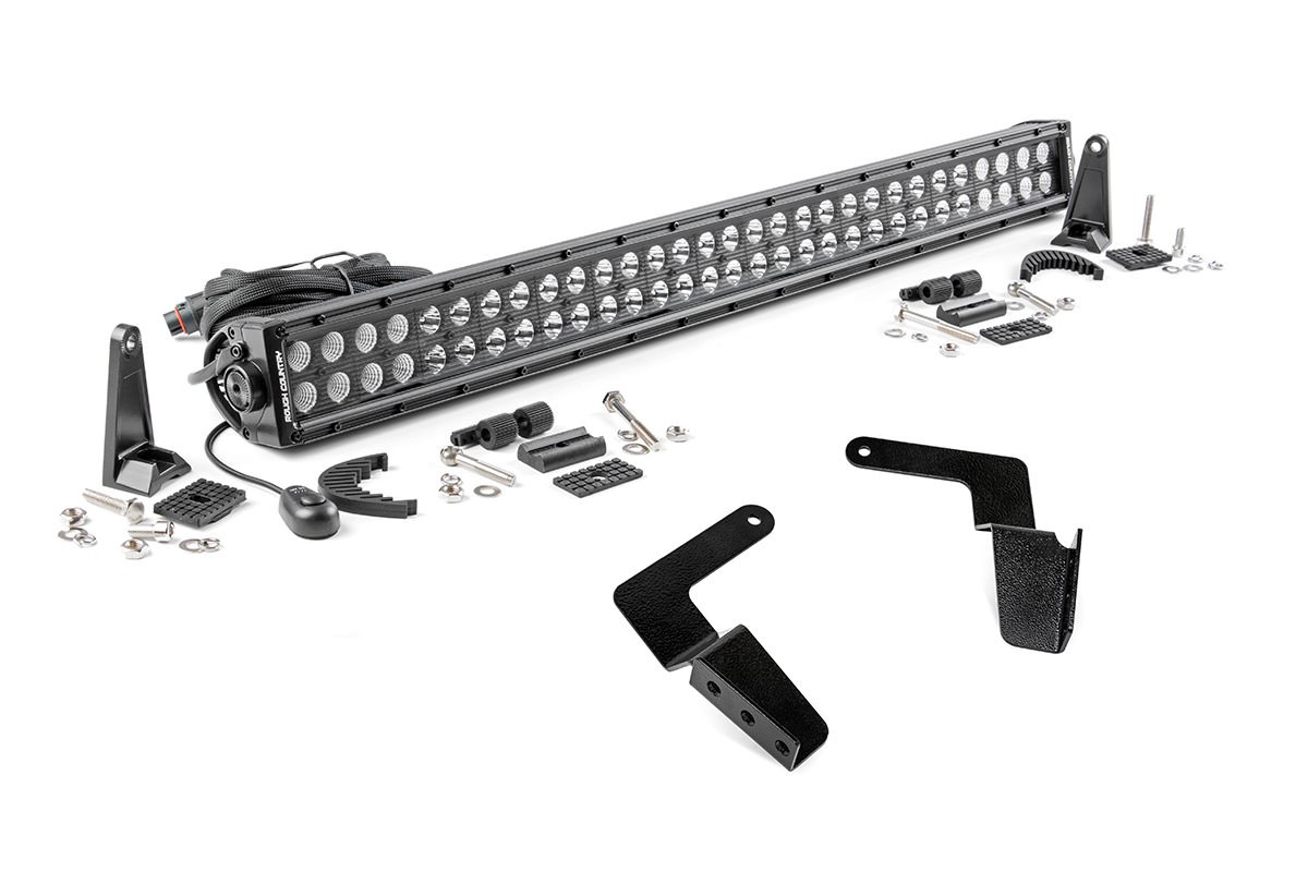 Rough Country 30in LED Bumper Kit - Black Series 07-14 FJ Cruiser