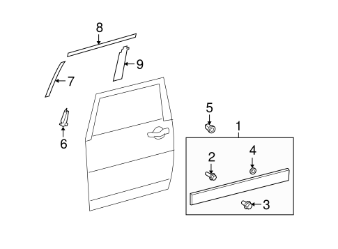 LOWER CLADDING - TOYOTA (PASSENGER) - Click Image to Close