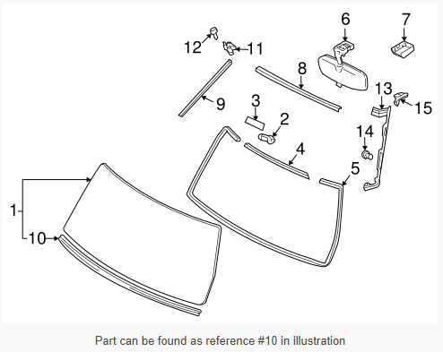 07-14 Toyota FJ Cruiser Lower Windshield Reveal Molding