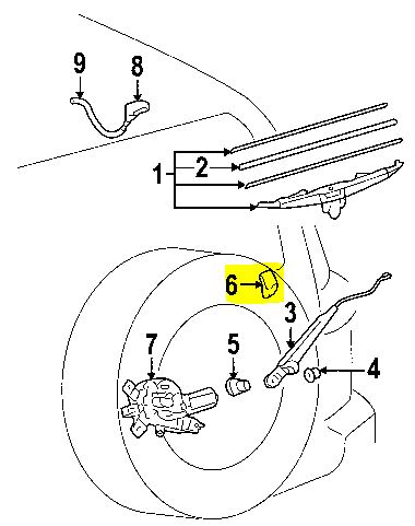 FJ Cruiser Rear window Wiper Stop - Click Image to Close