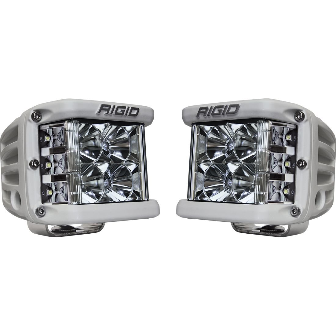 Rigid Industries Flood Surface Mount White Housing Pair D-SS Pro - Click Image to Close