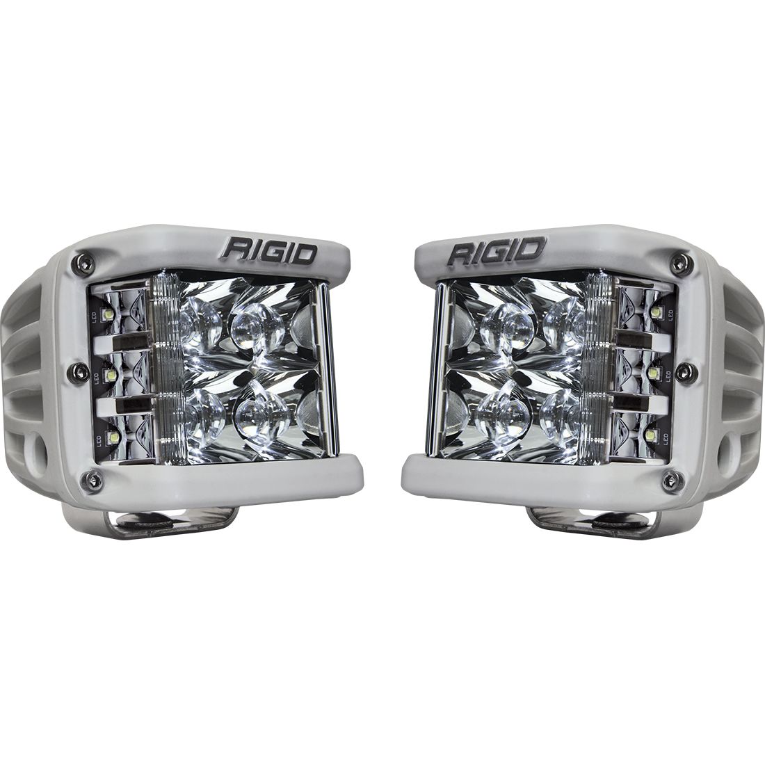 Rigid Industries Spot Surface Mount White Housing Pair D-SS Pro - Click Image to Close