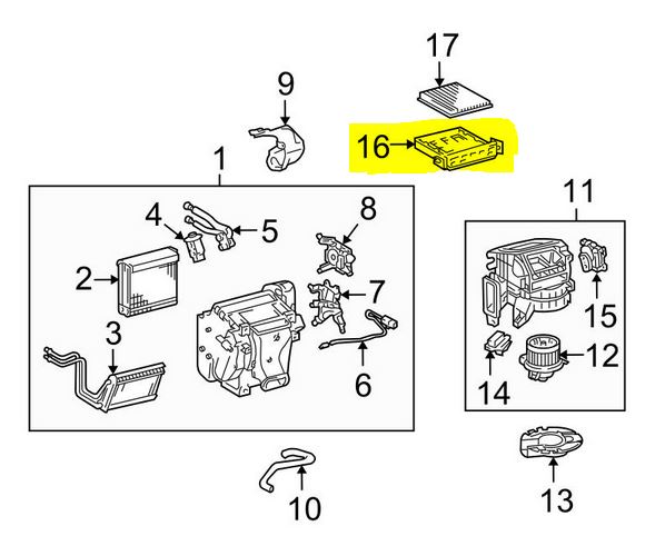 FJ Cruiser Cabin Filter Housing - Click Image to Close