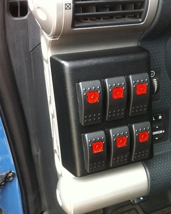 sPOD FJ Cruiser 6 Switch Panel W/Uni Source Bracket sPOD FJ Cruiser 6 Switch Panel W/Uni Source Bracket