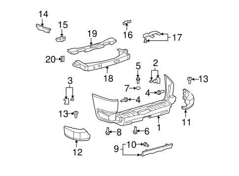 Bumper Cover Upper Bolt - Click Image to Close