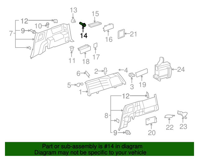 Lower Quarter Trim Screw - Toyota (90159-A0039)