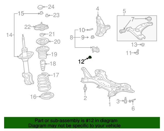 Toyota Suspension Stabilizer Bar Link Nut (90178-14011) - Click Image to Close