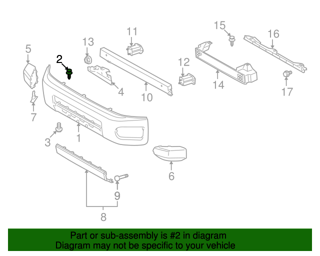 Toyota Bumper Cover Clip 90467-A0008 - Click Image to Close