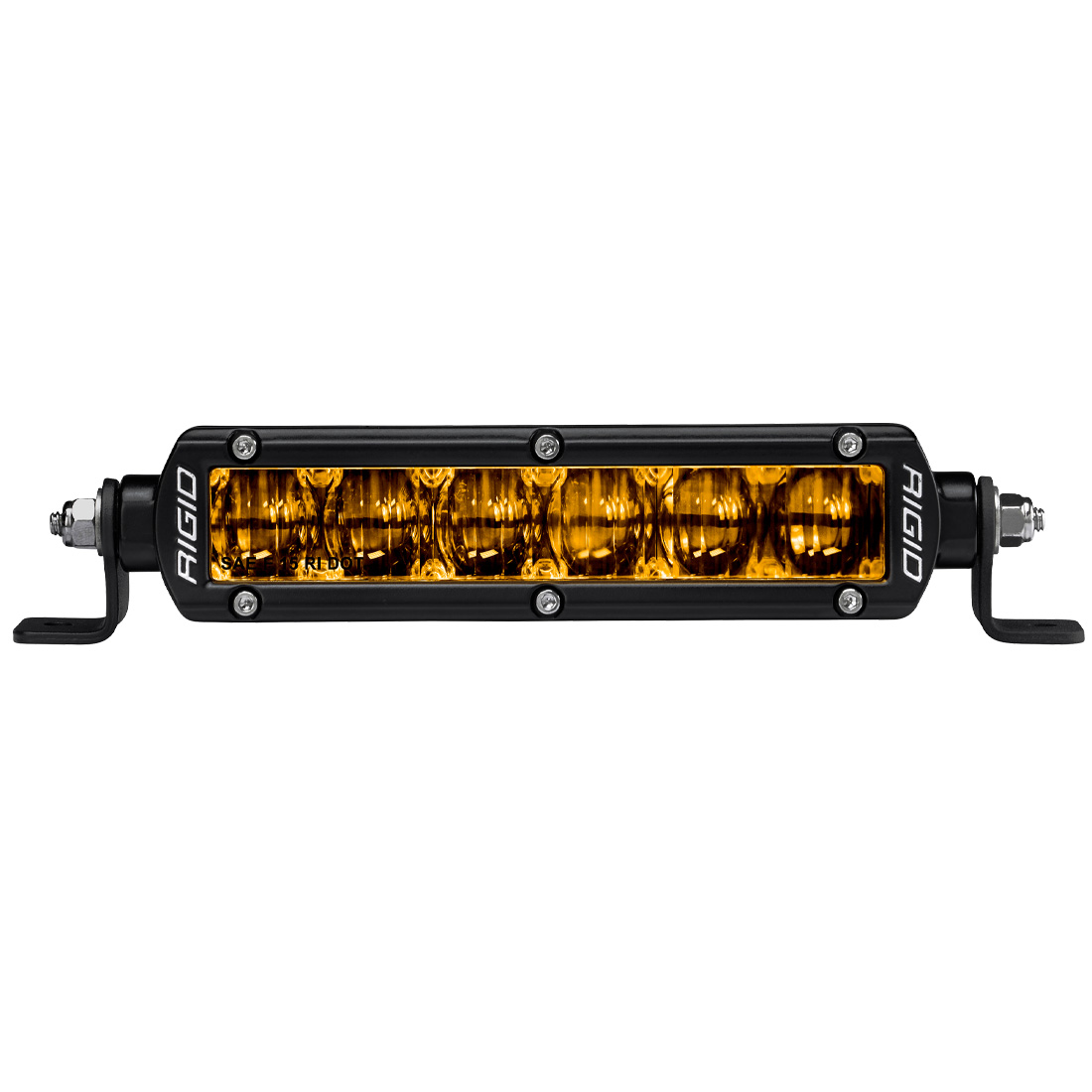 Rigid Industries SAE J583 Compliant Selective Yellow Fog Light Pair Sr-Series Pro 6 Inch Street Legal Surface Mount - Click Image to Close