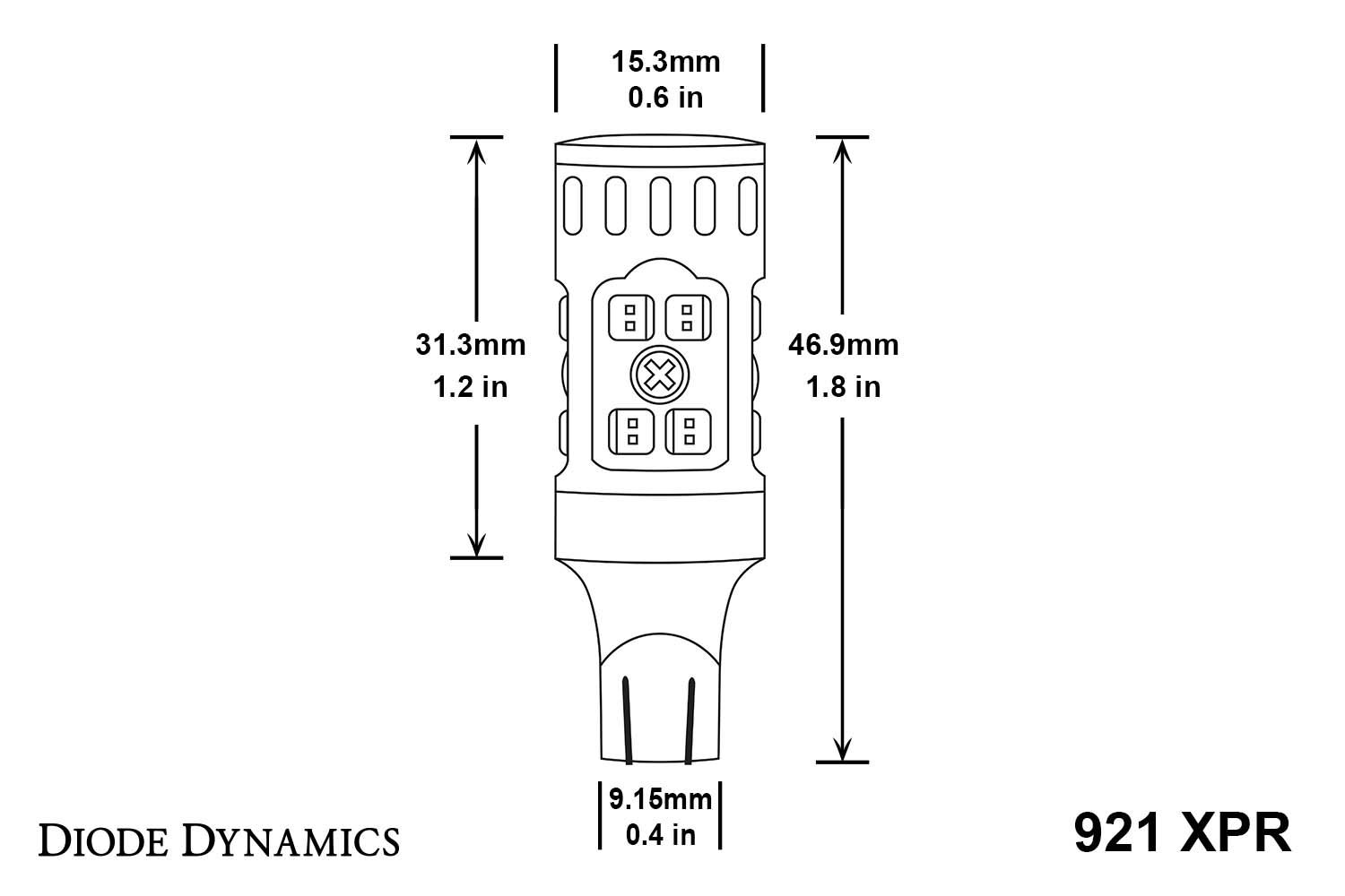 Diode Dynamics 921 XPR Cool White Backup LED Bulbs for 2007-2014 Toyota FJ Cruiser