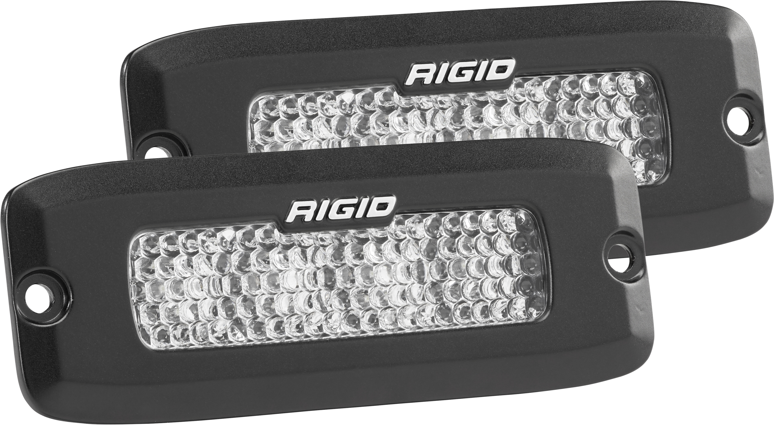 Rigid Industries Driving Diffused Black Flush Mount Pair SR-Q Pro