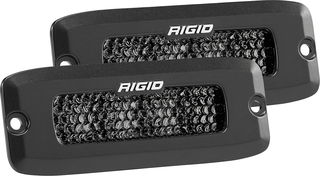Rigid Industries Driving Diffused Black Flush Mount Pair SR-Q Pro