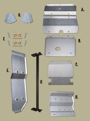 Ricochet Complete Skid Plate package for FJ Cruiser with Expedition One Bumper