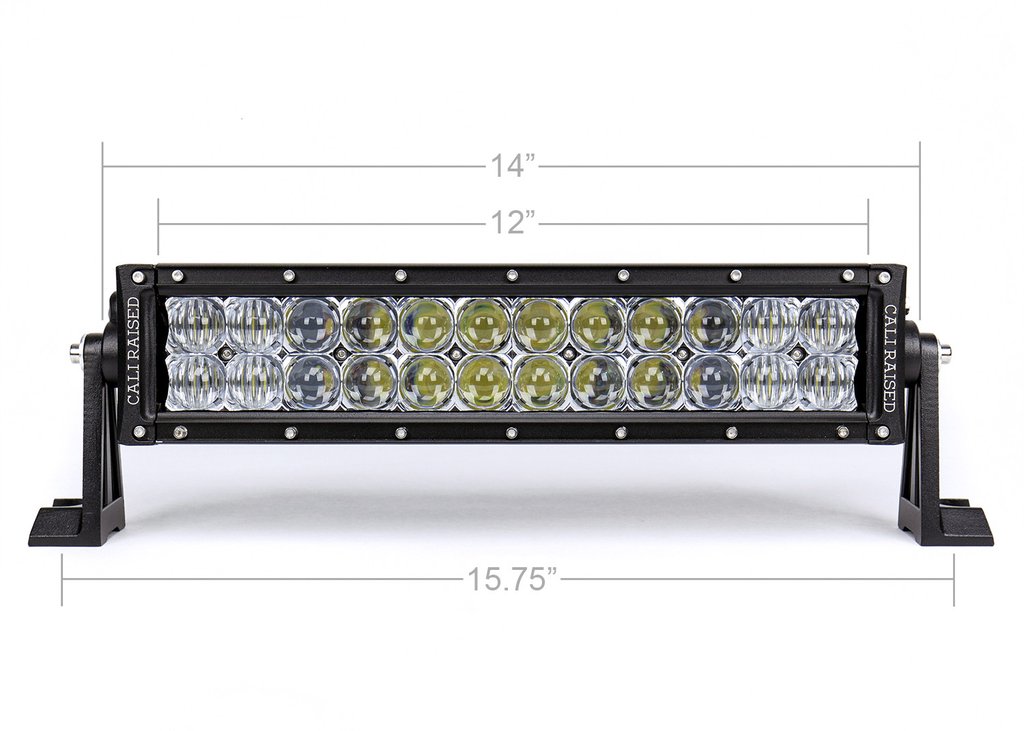 Cali Raised 14 In. Dual Row 5D Optic OSRAM LED Bar