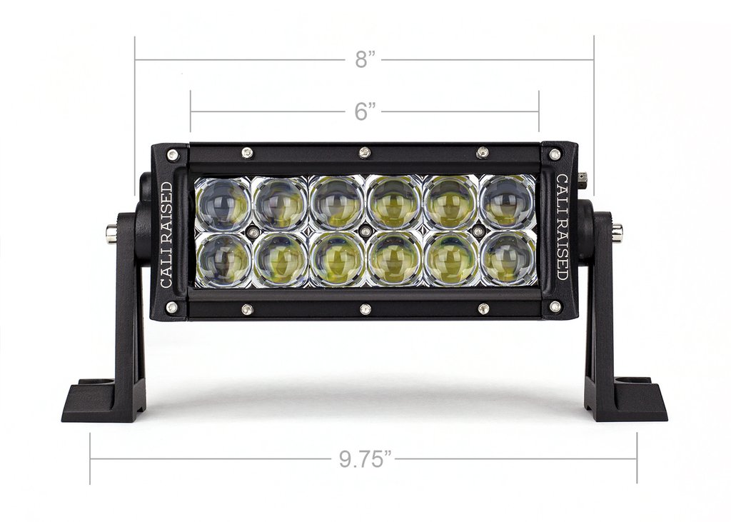 Cali Raised 8 In. Dual Row 5D Optic OSRAM LED Bar - SPOT - Click Image to Close