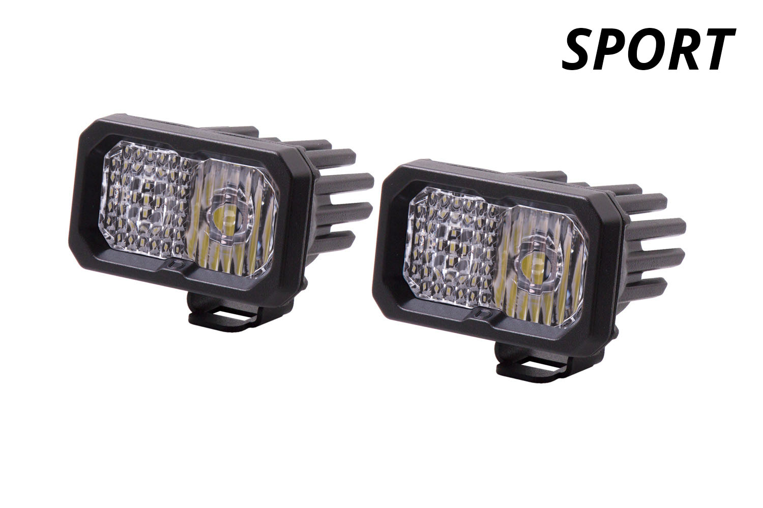 Diode Dynamics Stage Series 2 Inch LED Pod, Sport White Driving Standard WBL Pair - Click Image to Close