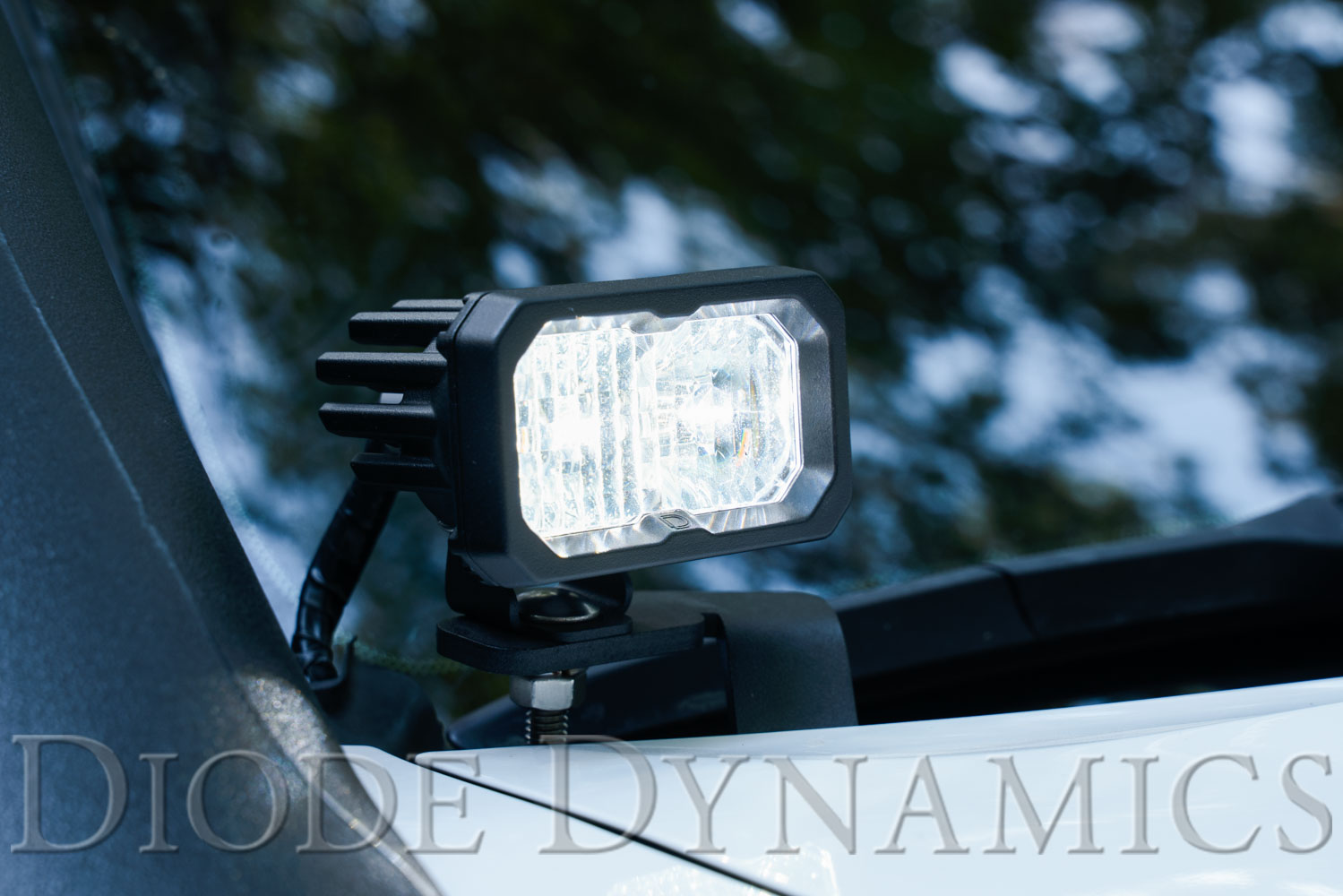 Diode Dynamics Stage Series 2 Inch LED Pod, Sport White Flood Standard WBL Pair