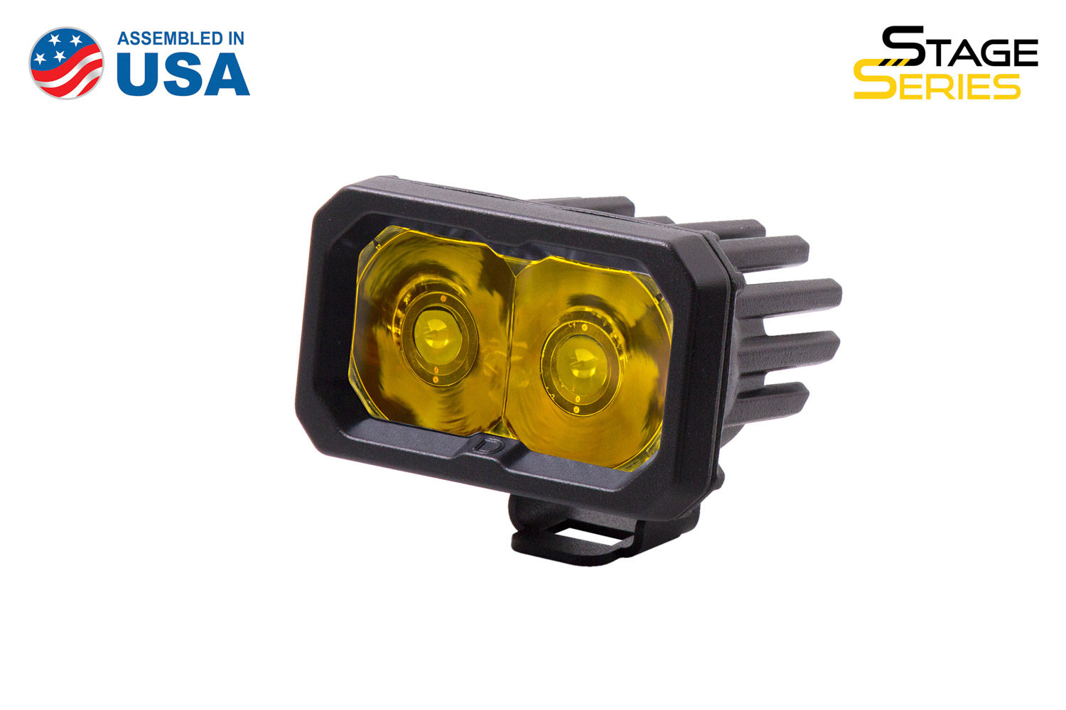 Diode Dynamics Stage Series 2 Inch LED Pod, Sport Yellow Spot Standard ABL Each - Click Image to Close