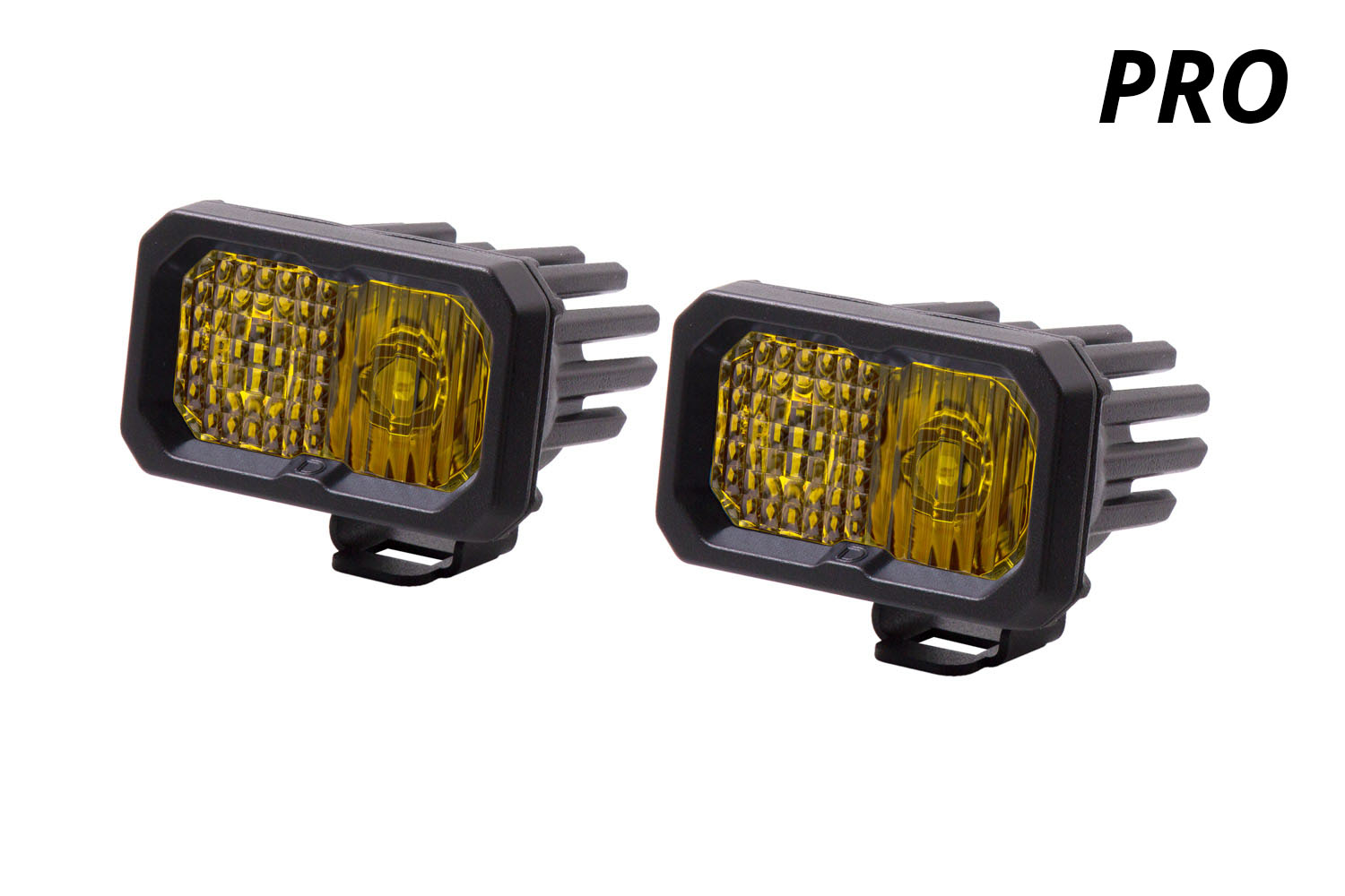 Diode Dynamics Stage Series 2 Inch LED Pod, Pro Yellow Driving Standard ABL Pair - Click Image to Close
