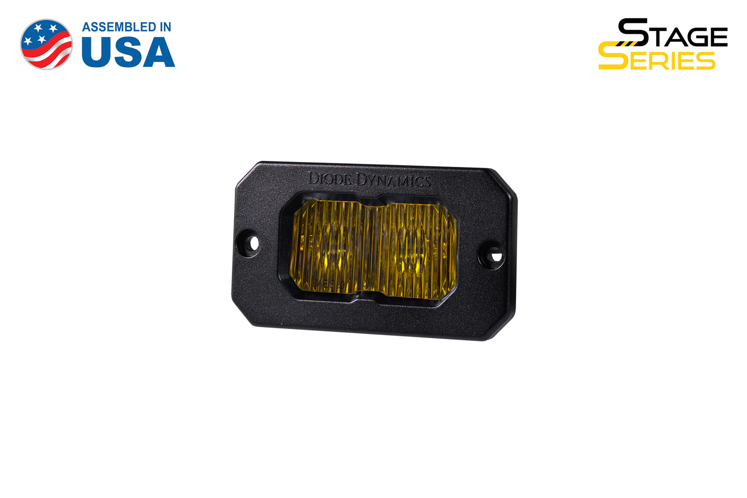 Diode Dynamics Stage Series 2 Inch LED Pod, Sport Yellow Fog Flush ABL Each