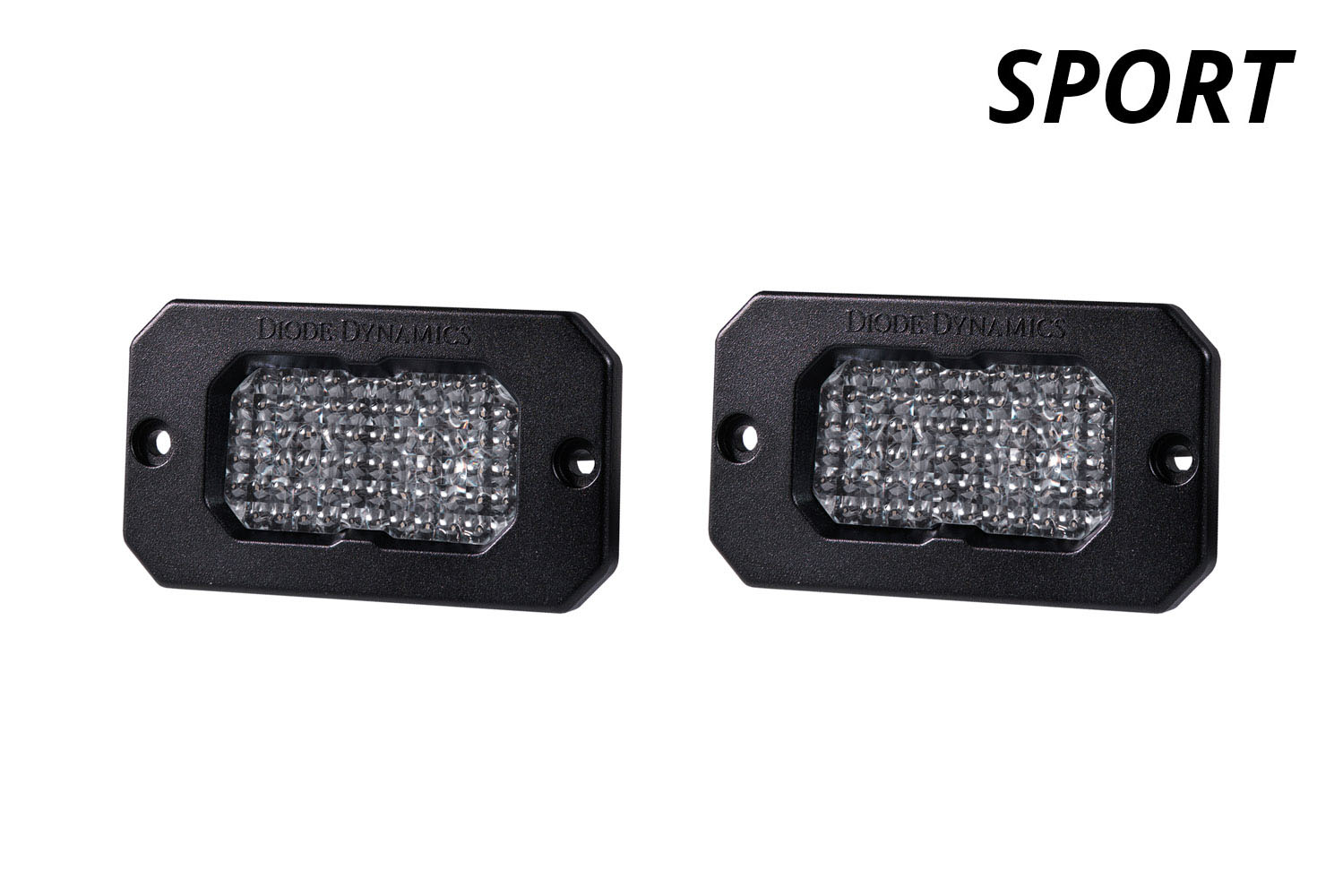 Diode Dynamics Stage Series 2 Inch LED Pod, Sport White Flood Flush ABL Pair - Click Image to Close
