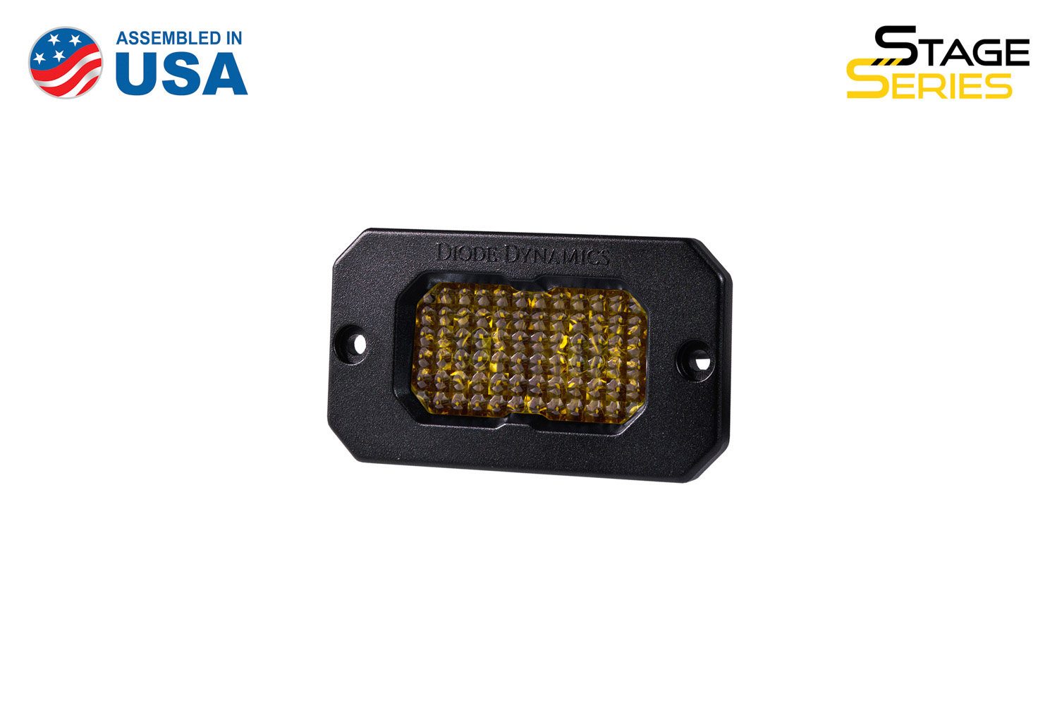 Diode Dynamics Stage Series 2 Inch LED Pod, Sport Yellow Flood Flush ABL Each - Click Image to Close