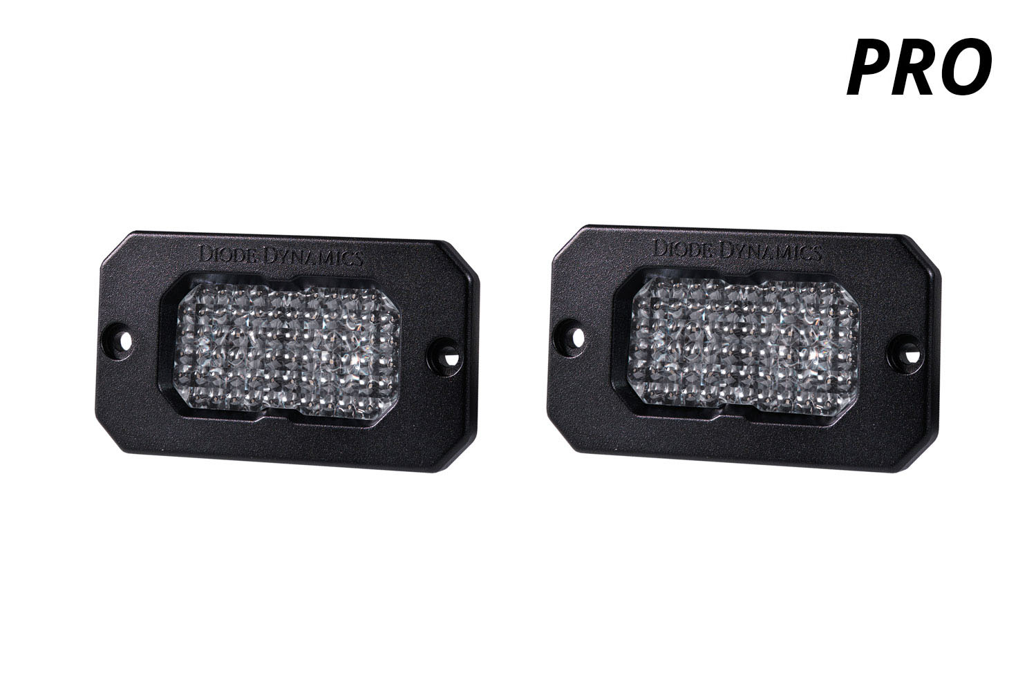 Diode Dynamics Stage Series 2 Inch LED Pod, Pro White Fog Flush WBL Pair - Click Image to Close