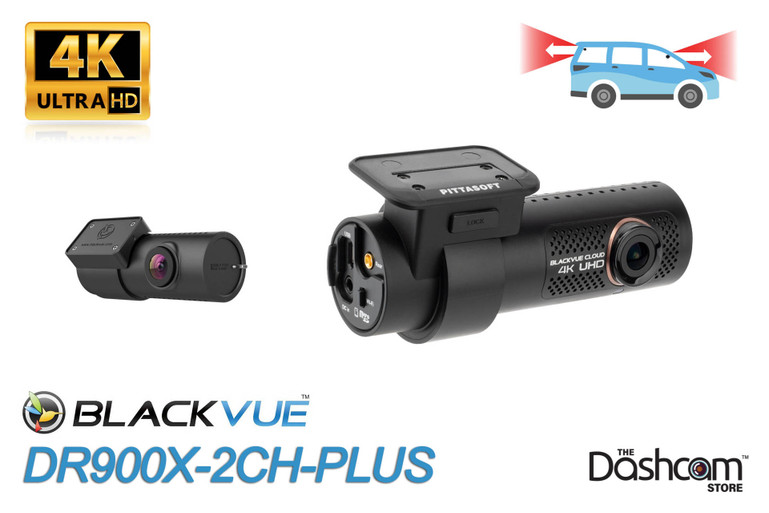 BlackVue DR900X-2CH-PLUS Dual Lens 4K GPS WiFi Cloud-Capable Dashcam For Front/Rear